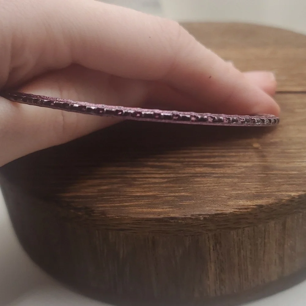 B658 scalloped edges purple bracelet‎ slider